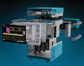 Expanded view of the 7 Series Oscilloscope showing the interior of the system