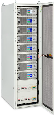 DC programmable power supply test rack
