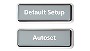Oscilloscope set up controls