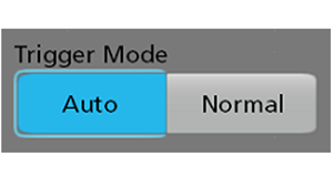 Oscilloscope Trigger mode set-up