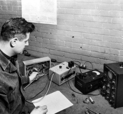 Joseph Keithley Sr. founded Keithley Instruments in this tiny office in Cleveland he rented for less than 10 dollars per month.