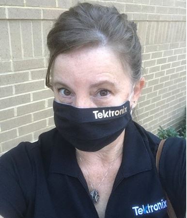 Suzanne Strakna calibrates a digital multimeter at a hospital in Suffern, New York in March 2021. 