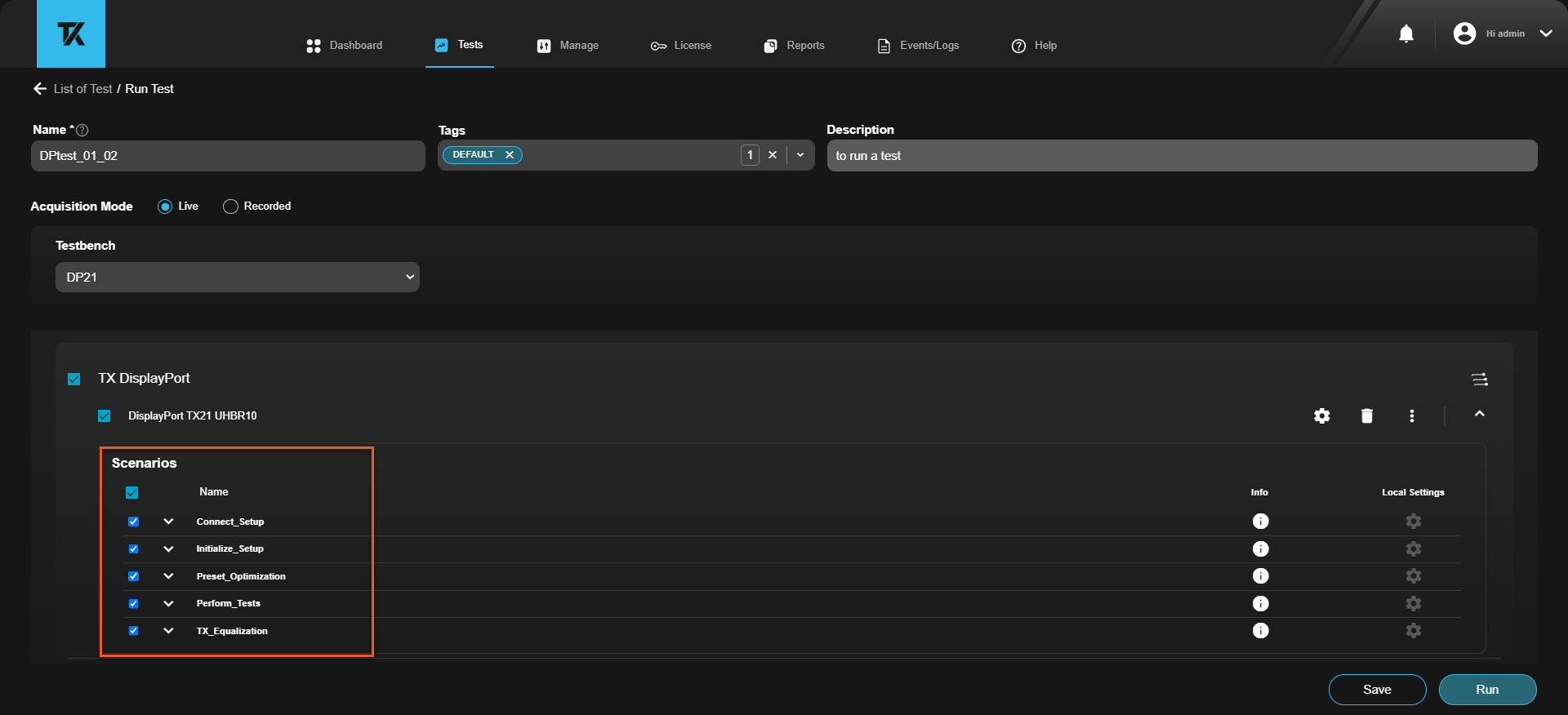 Clarius Compliance DisplayPort 21 Transmitter Test Solution 61W741260