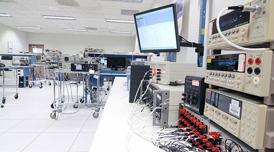 Metrology lab featuring precision power supplies