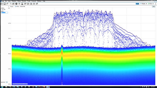 Oscilloscope software for characterizing wideband RF signals