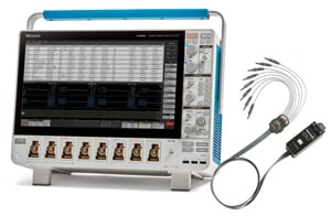 Tektronix 6 Series MSO mixed signal oscilloscope with integrated logic analyzer functionality