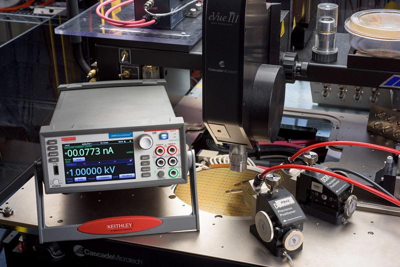 2470 Sourcemeter Unit SMU at a probe station