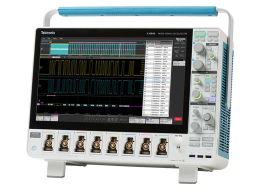 5 Series B MSO 8 Channel Oscilloscope - Front Angle View