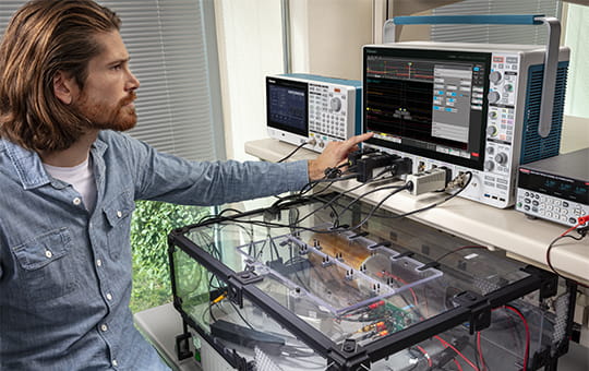 Using TICP Current Shunt probe with 5 Series B MSO for wide bandgap testing.