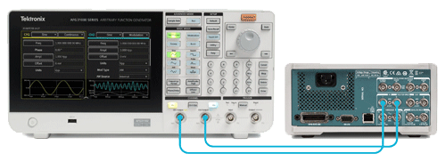 AFG31000 Arbitrary Function Generator to drive the IQ inputs on the TSG