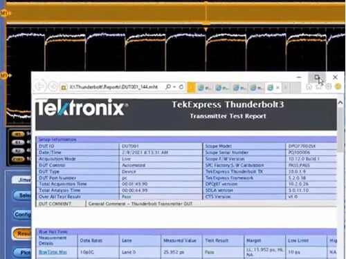 TekExpress Thunderbolt Automation