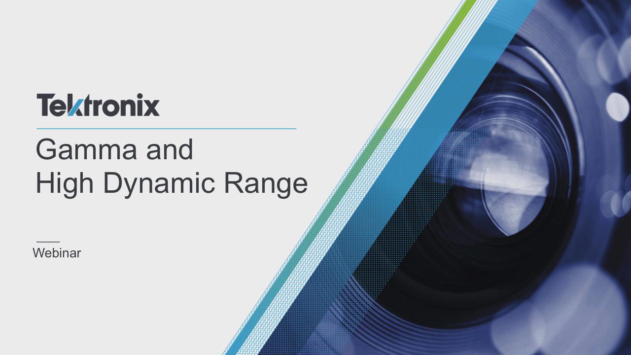 Gamma and High Dynamic Range Webinar