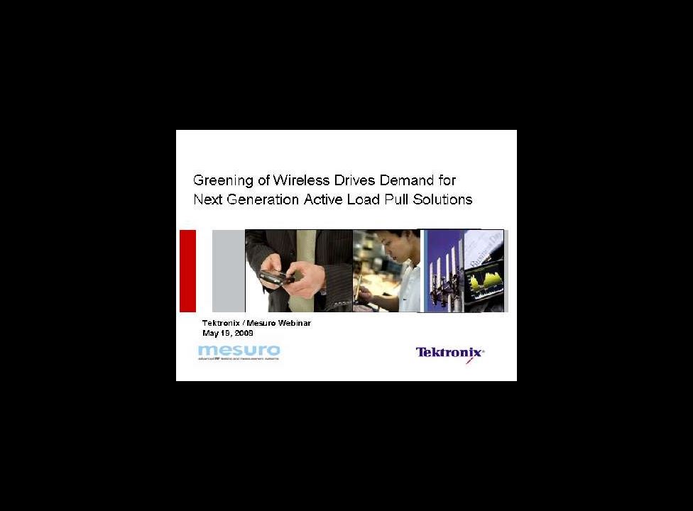 Greening of Wireless Webinar