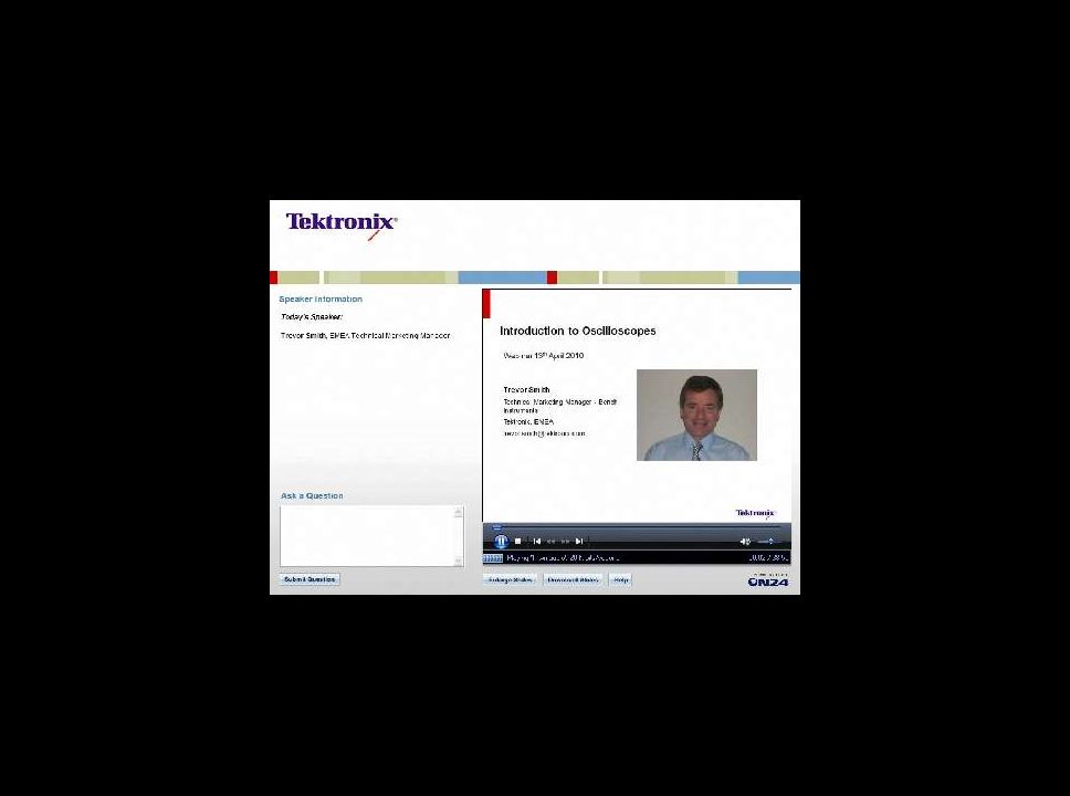 Introduction to Oscilloscopes Webinar