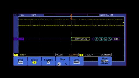 MSO-DPO2000 Series Oscilloscopes CAN bus support