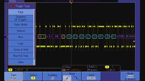 MSO-DPO3000 Series Oscilloscopes FlexRay bus support