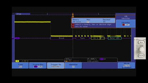 MSO-DPO3000 Series Oscilloscopes LIN bus support