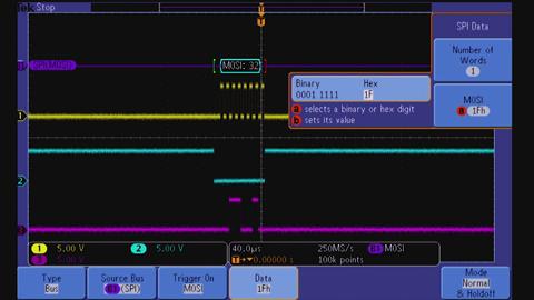 MSO-DPO3000 Series Oscilloscopes SPI bus support