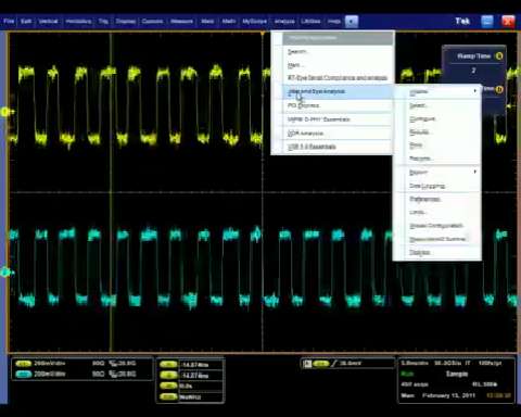 Tektronix DPOJET Real-time Jitter and Timing Analysis