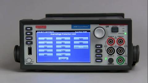 Using the Over Voltage Protection Feature on the Model 2450 SMU