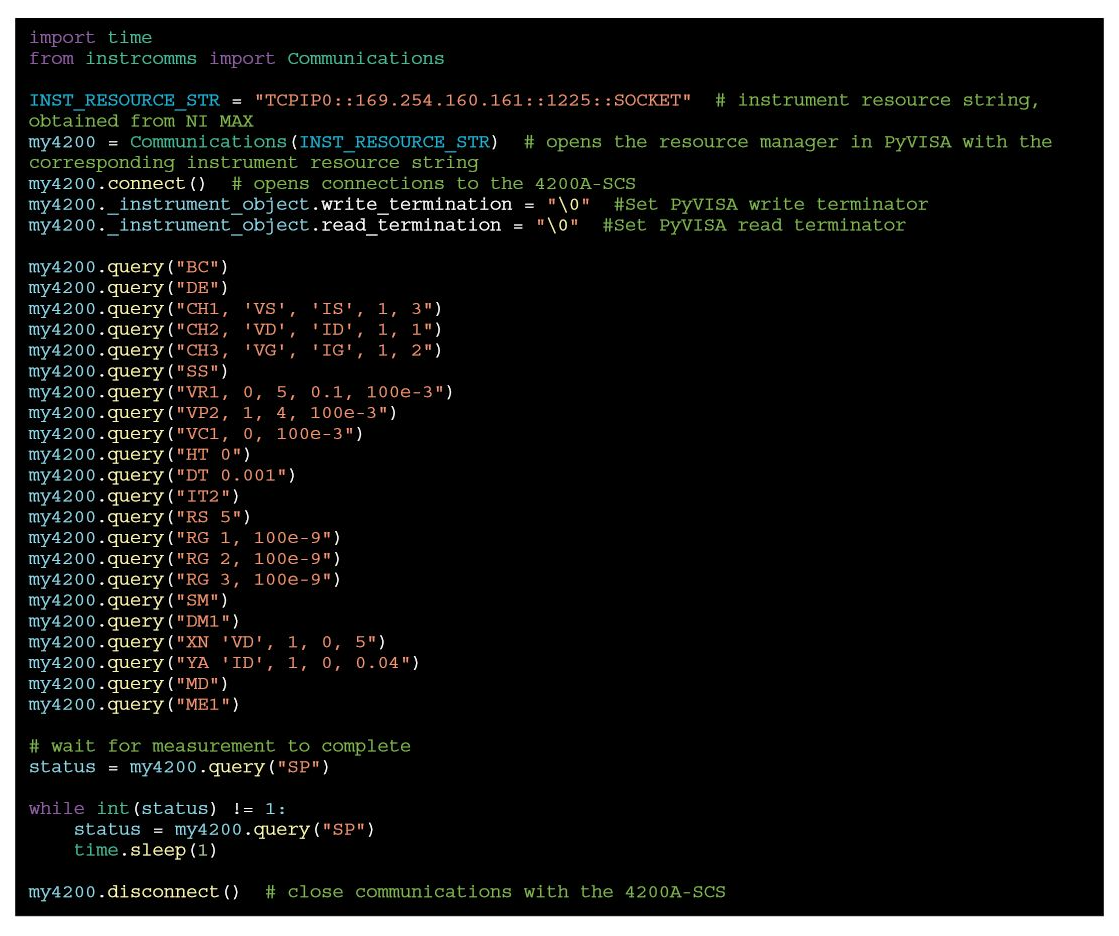 Controlling the 4200A-SCS Using KXCI and Python 3 | Tektronix