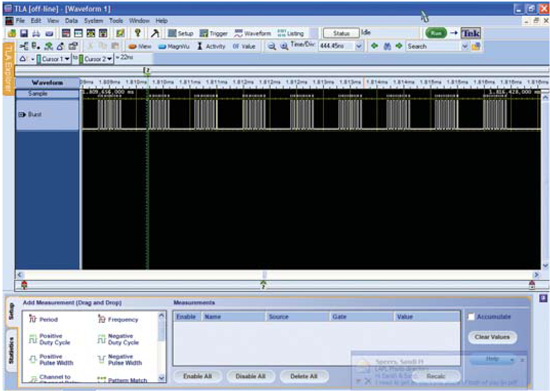 Display demonstrating transitional storage technique