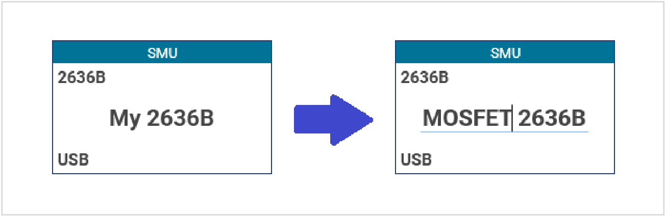 The user can rename instrument instances