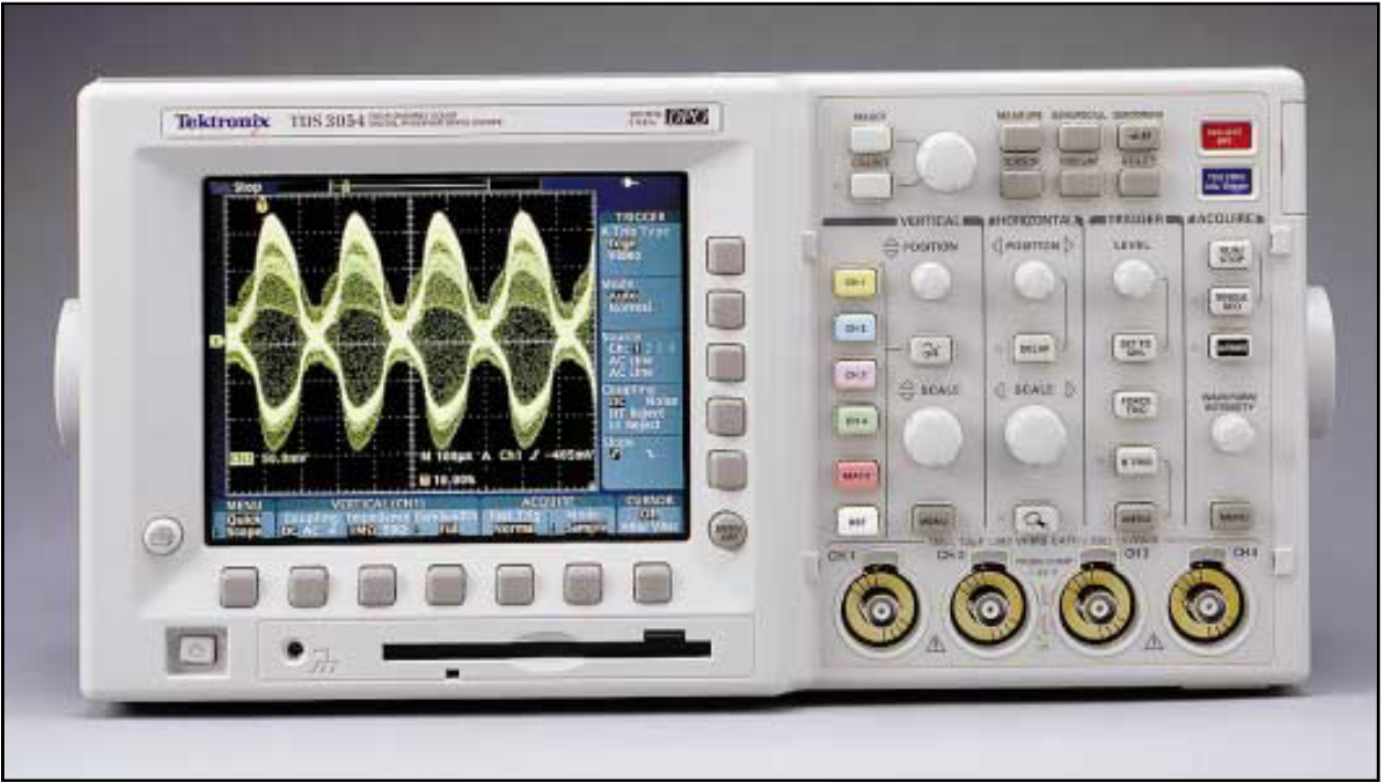 Warning displayed by TDS3000 Series when operating in battery mode.