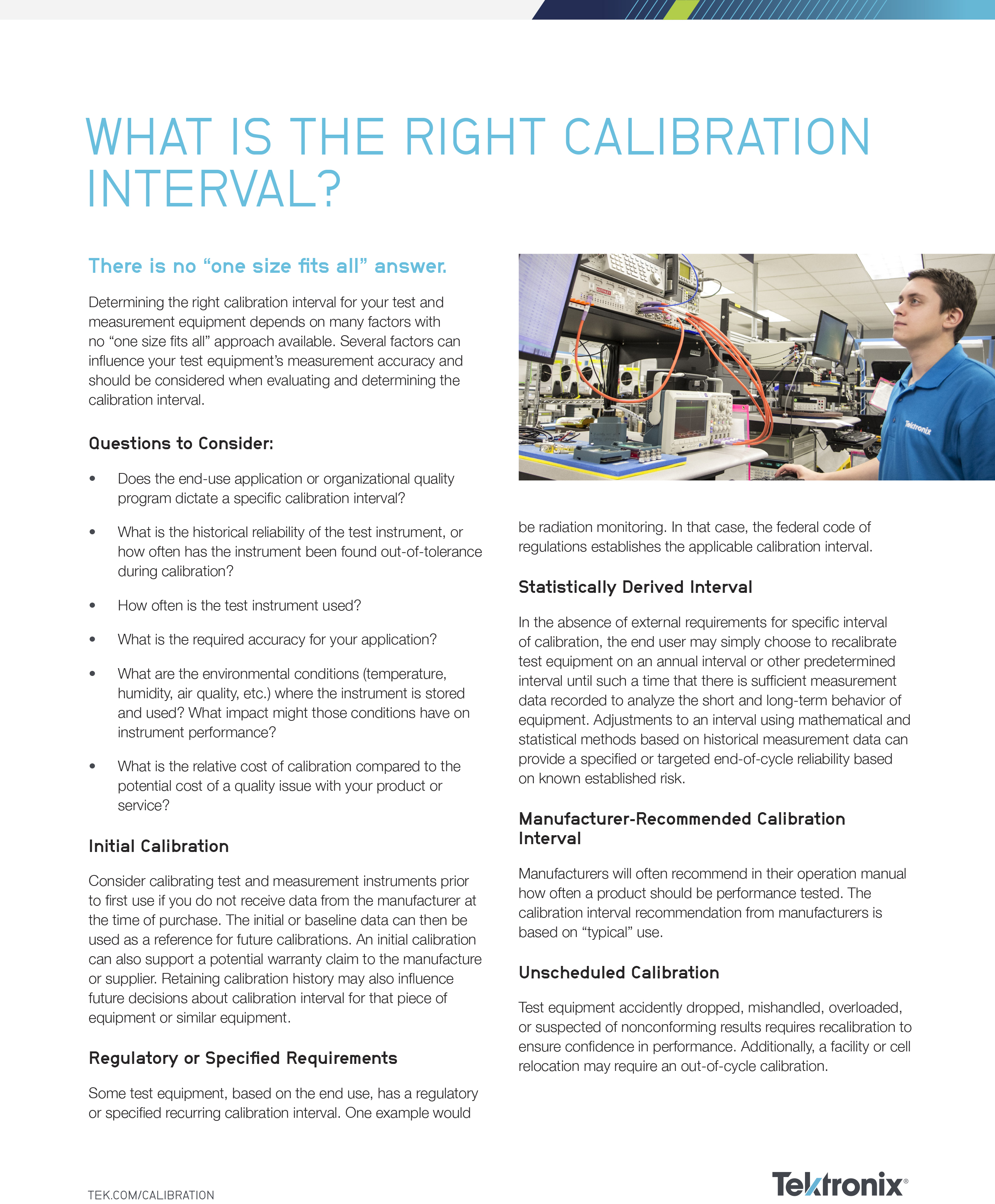 What is Your Calibration Interval? Tektronix