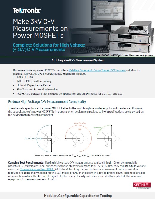 MOSFET Testing System Flyer Tektronix