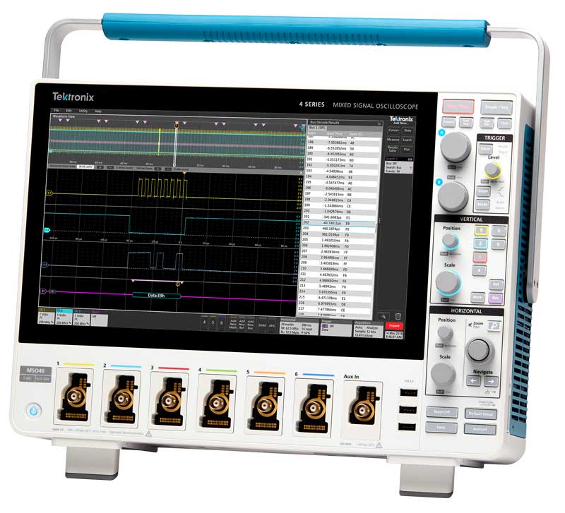 4 Series Oscilloscope 4-series_mso_angle-left_feet-yes_handle-up_lit
