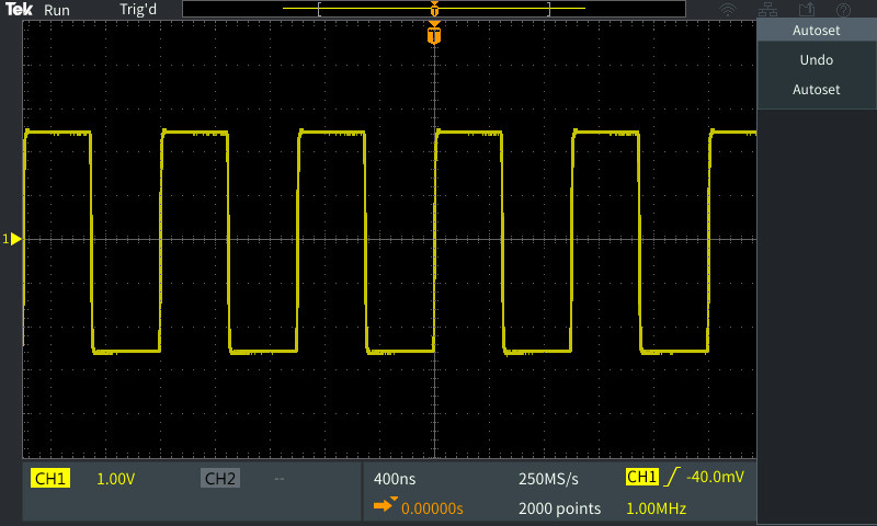 Horizontal scale set to 400 ns/division Fig0220Hor20is20400ns