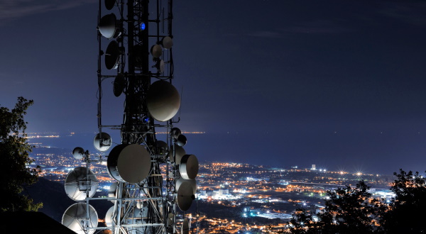 A telecommunications tower