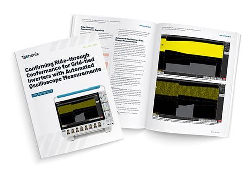 Confirming Ride-through Conformance for Grid-tied Inverters with Automated Oscilloscope Measurements