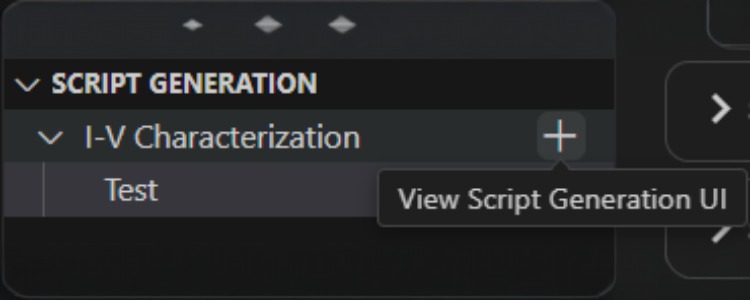Right click to open the TSP Toolkit Script Generation UI Beta via the Script Generation Pane