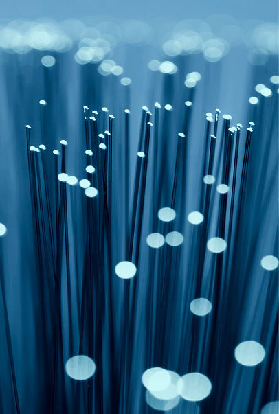 光纤电缆的抽象照片